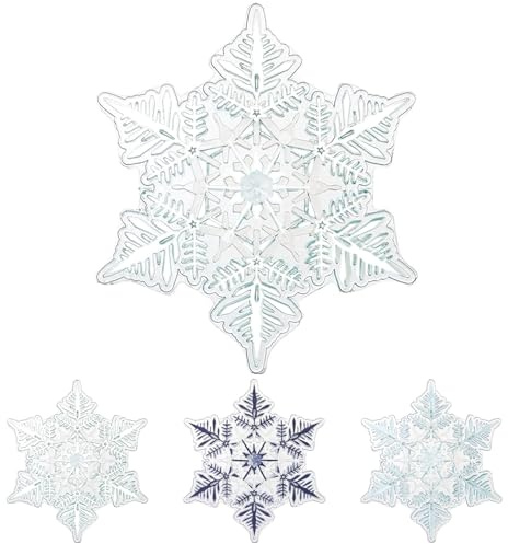 YEESOOM Snowboard Stomp Pad, Snowflake Stomp Pad Snowboarding Clear, 3D Snowboard Grip Stomp Pad with Strong Adsorption Force and Friction, Multi-Color Option, Transparent