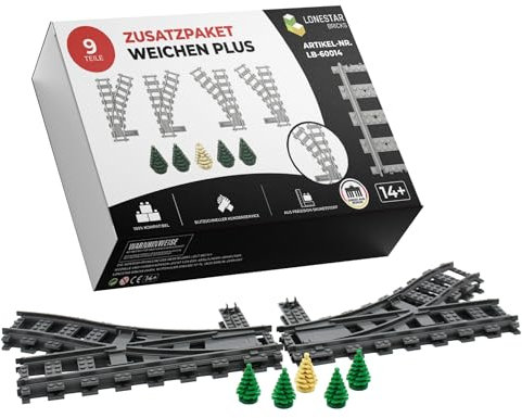 Lonestar Klemmbausteine I XXL Pack I Erweiterungspack I Grau I kompatibel mit den Marktführern (Weichen)