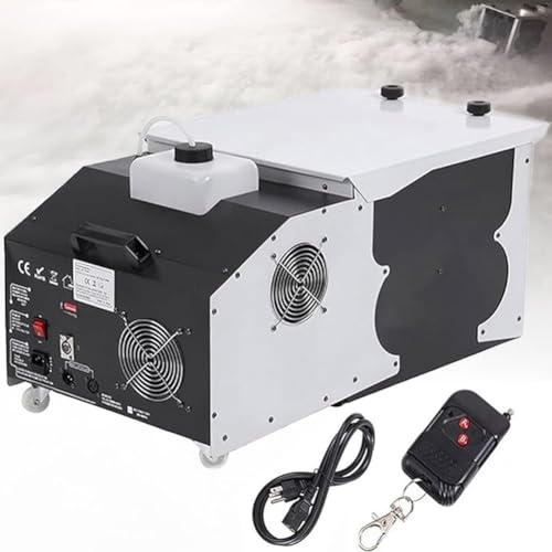 Machine à fumée de brouillard de scène 3000 W, brumisateur de fumée basse avec télécommande sans fil, effet de glace sèche de scène DJ, grande capacité de 1,5 L, for scène de club, théâtre de mariage