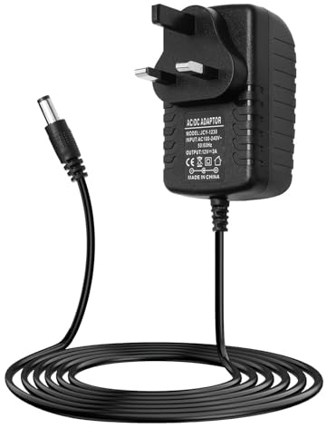 12V 3A Power Supply Adapter UK AC 100-240V to DC 12V 5.5mmx2.1mm Plug Connector for LED Strip Lights Security Camera Router Audio ADSL Cats CCTV DVR NVR Wall Charger for Home and Office Use