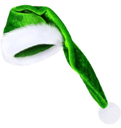 Große Weihnachtsmütze, lange Weihnachtsmütze für Erwachsene,Warme weiche Weihnachtsmannmütze aus Samt für Erwachsene | Unisex-Erwachsene Cosplay-Kostüm, Weihnachtsmütze für Neujahrsfeiertage