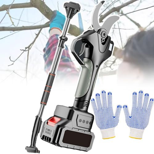 LJPZYOY Forbici da potatura Ricaricabili da Giardino da 40 mm, Forbici da potatura Portatili Senza Fili con Display Digitale LCD, Apertura da 6 cm, per potare Alberi, arbusti e Alberi da frutto