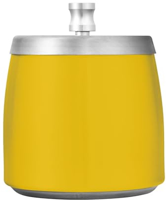 Posacenere per sigarette, cromato, giallo, posacenere per esterni, con coperchio, per sigarette, antivento, carino posacenere per esterni, tavolo, casa, ufficio