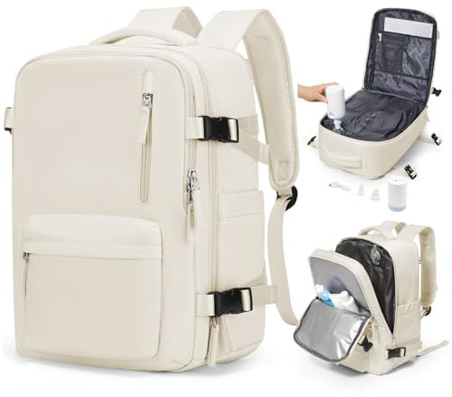 bergsalz Vakuum Rucksack,ryanair handgepäck 40x20x25,Airbag Rucksack Handgepäck Flugzeug,Vakuum Reiserucksack Mit Vakuumsystem Damen Herren Beige