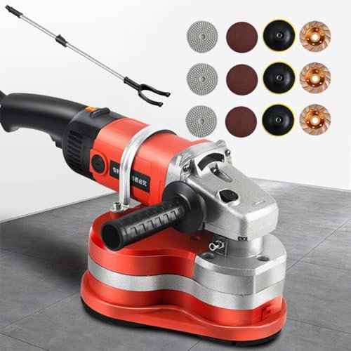 GJBMXSM Amoladora Angular 2800 W, Amoladora Hormigón, Fresadora Hormigón, Máquina Pulidora Suelos, 6 Velocidades, Muela Diamante, Fresadora Renovación, Fresadora De Yeso, Juego Pulido