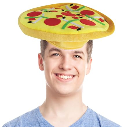 Hooin Spaßiger Pizzabäcker-Hut - Lustige italienische Party-Kopfbedeckung mit Filzbelag - Bequemer Sitz - Ideal für Kostümfeste & Mottopartys
