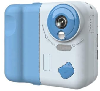 Knoruley Appareil Photo Instantané pour Enfants 1080P HD avec Écran IPS 2,4 Pouces, Zoom Optique 10X, Incluant une Carte TF de 32 Go, Couleur Bleue