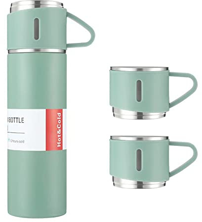 Double Layer Stainless Steel Vacuum Insulated Water Bottle Coffee Mug Thermal Bottle 12H Keeps Hot and Cold Leakproof Suitable for Home Office Outdoor Travel