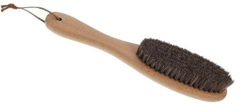 Kisangel Pferdehaar Bürste mit Holzgriff Reinigungsbürste für Pferd Scheuerbürste aus Rosshaar Staubbürste für Pferde Bürste zum Entfernen von Fusseln