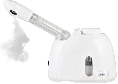 Vapore facciale, sauna viso Nano ionico, umidificatore caldo, vapore viso caldo, vapore viso viso per spa, sauna o salone, spray girevole a 360°, bianco