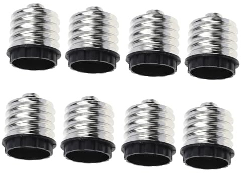 OSALADI Adaptateur Douille Ampoule E40 vers E27 en Alliage D'aluminium et Pvc, 8 Pièces, Convertisseur de Lumière LED Sûr et Pratique pour Ateliers et Systèmes de Surveillance