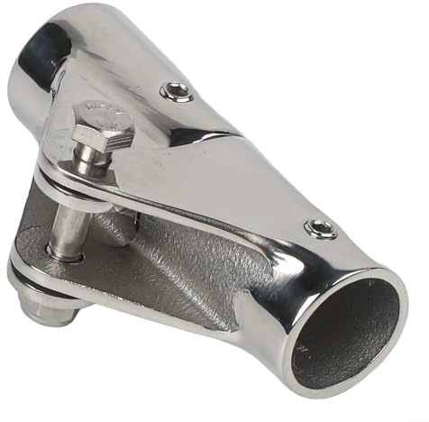 Desiumite Bootsrohrverbinder aus 316er Edelstahl für Yachtschienenarmaturen, klappbares Drehgelenk-Zubehör mit salzwasserbeständiger, polierter Oberfläche, kompatibel (20 mm)