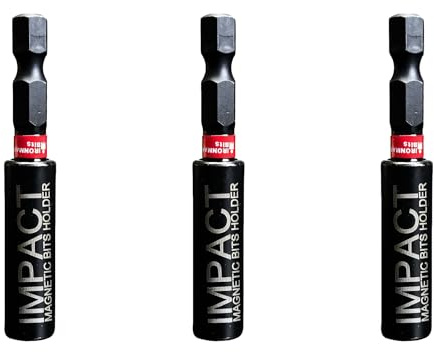 Destornillador De Impacto de Alta Resistencia - Portabrocas Magnético De 1/4 Pulgadas Con Vástago Hexagonal, Extensores Robustos Para Taladros,Para Trabajos Profesionales Y De Bricolaje