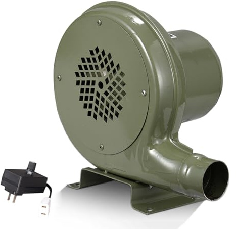 Extracteur d'air, Ventilateur soufflant avec régulateur de Vitesse, Ventilateur électrique pour Barbecue 150 W avec Turbine centrifuge pour Camping/extérieur