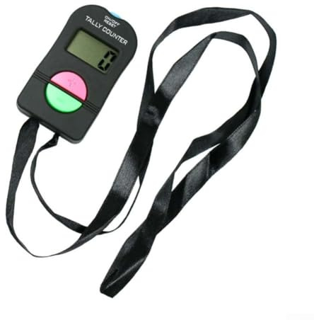 Compteur électronique numérique portable - Écran LCD à 4 chiffres pour inventaire, contrôle de foule, compteur de flux de véhicules et piétons - avec cordon, pas d'arrêt automatique