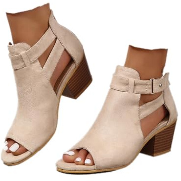 Générique Sandales Femme été Bottines Pour Femmes Vintage Cowboy Bottes Bottines Chaudes Imperméable Confortable Sans Lacet Chaussures D'hiver En Plein Air Bottes Femme Mi-hautes Travail Bottes