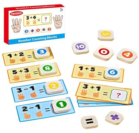 Tablero de Conteo con Dedos | Juguetes de Aprendizaje Temprano - Manipulativos Matemáticos Educativos,para niños y niñas educación en casa jardín de Infancia Preescolar cumpleaños