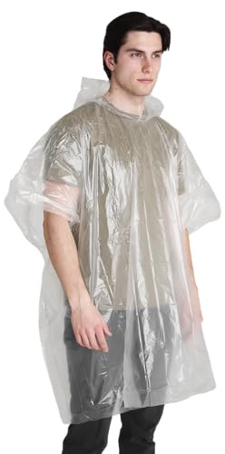 Coghlan's Emergency Poncho - Lightweight, Waterproof, Compact, Disposable Rain Gear with Hood, Ideal for Outdoor Adventures, Camping, Hiking, Festivals, and Survival Kit Use (One Size Fits All)