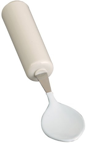 Homecraft, cuillère à soupe avec revêtement plastique Queens, en acier inoxydable pour personnes avec des réflexes de morsure ou sensible de la bouche, grande poignée pour une bonne prise en main