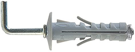 Fischer, Tasselli SB 12/6 con gancio lungo (50 Pezzi), Universali per Il Fissaggio di Lampade, Specchi, Mobili su Muro e Cemento