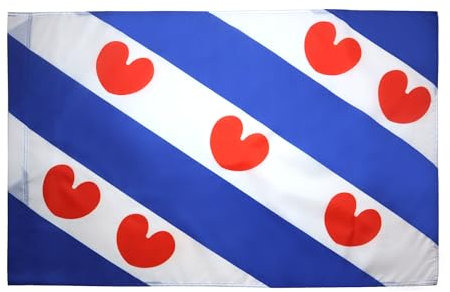 BANDIERA PROVINCIA DI FRISIA 150x90cm - BANDIERA FRYSLÂN - PAESI BASSI 90 x 150 cm foro per asta - AZ FLAG
