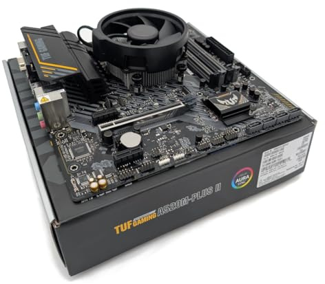 Ryzen 7 5700X 3.4Ghz (Turbo 4.6Ghz) 8 Core 16 Thread CPU, TUF GAMING A520M-PLUS II Motherboard Pre-Built Bundle NO RAM