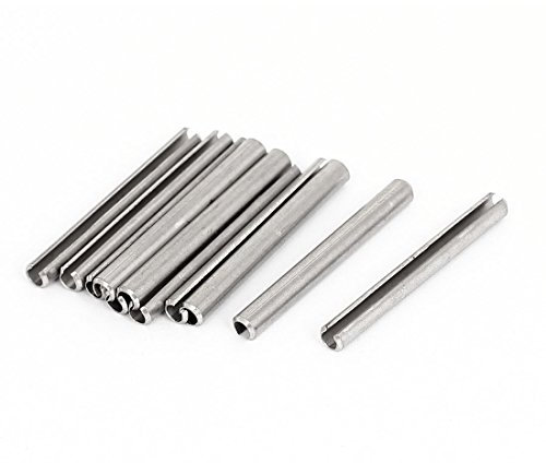 Aexit 10Stk. Stifte M4x40mm 304 Edelstahl Hohlsplinte Spannhülsen Holzstifte Spannstifte Befestiger