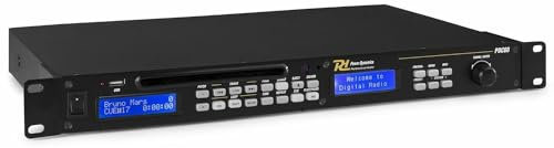 Power Dynamics PDC-60 Dab - Radio F, Lecteur USB, CD, Fonction Recherche Auto, Boucle, Tuner Dab, Télécommande Infrarouge, Écran LCD Bleu, Montage 19
