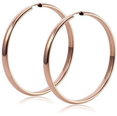 MATERIA by Matthias Wagner Rosegold Creolen Silber 925 Damen Ohrringe 4mm breit 15-48mm groß