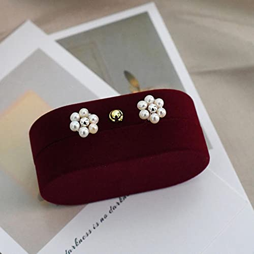 LOKILOKI Perlas De Agua Dulce Naturales Pequeños Pendientes De Botón De Flores De Plata De Ley 925 Nueva Joyería De Boda para Mujeres