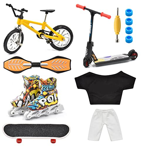 LALASTYLE Mini-Skateboard, Fahrrad, Roller, Vitalitätsboard – Fingerhosen, Trainingstrick-Requisiten – Bewegungsspielzeug, Partygeschenke