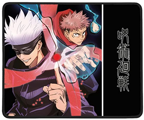 Konix Jujutsu Kaisen Gaming-Mauspad 32 x 27 cm - rutschfeste Unterseite - Motiv Gojo und Yuji