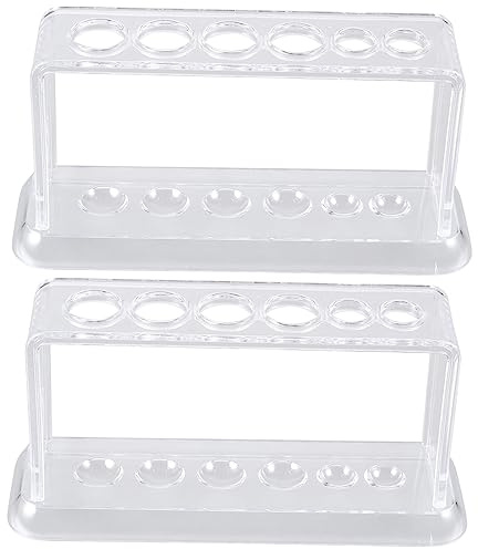 SOLUSTRE 2Stücke Test Tube Rack Hochtransparentes Labor Röhrchenregal Robustes und Umweltfreundliches Testrohrgestell für Wissenschaftliche Experimente und Unterricht