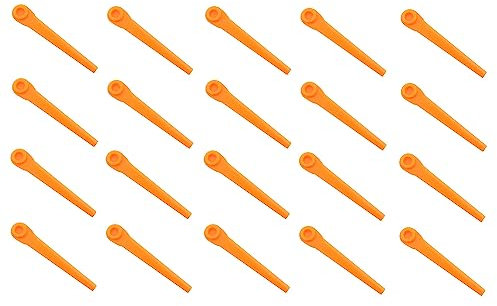 SECURA 20x Ersatzmesser Messer kompatibel mit GARDENA 5368-20 536820 Kunststoffklingen Klingen Freischneider Messer