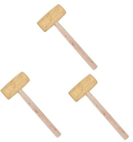 UKCOCO 3pcs Wood Hammer Sturdy Mallet for Carpentry Woodworking Tools Compact Design Comfortable Grip
