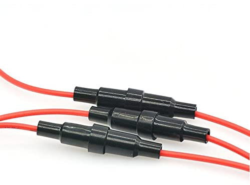 10 STÜCKE 5 * 20 MM Glasrohr Sicherungshalter Schraubtyp Quick Blow 5X20 MM Sicherungen mit 22 AWG Draht 250 V for Auto Ersatzsicherung