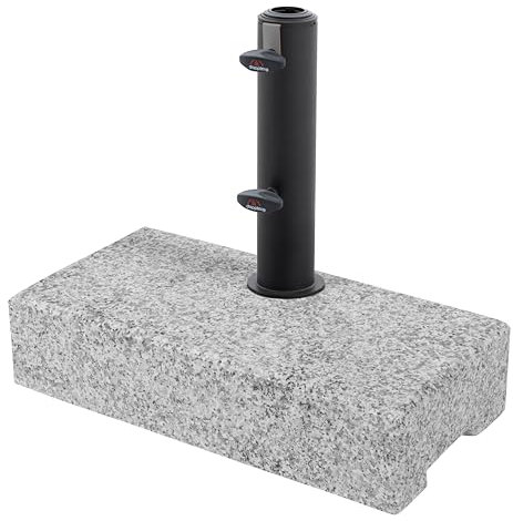 Doppler Base per Balcone in Granito 25kg con Maniglia I Supporto per ombrelloni con Diametro Massimo dell'ombrellone di 200cm e Diametro del Tubo di 2,5-4,8cm I Robusto Supporto per ombrelloni