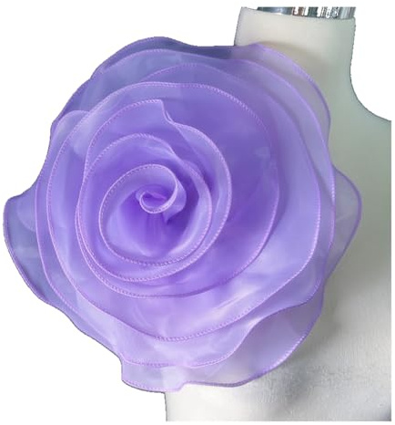 AMateschitz konstgjorda blommor tyg blommor brosch nål kläder tillbehör simulering blomma bröllop pyssel blommor handled blomma för fest alla hjärtans dag gör-det-själv dekoration ljuslila 26 cm