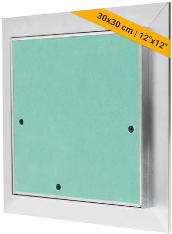 Proxinova 30x30 cm Plasterboard Access Panel – Inspection Hatch with Aluminium Frame Tile Access Panel, Fuse Box Cover, Ceiling Panels & Loft Hatch with Removable Door
