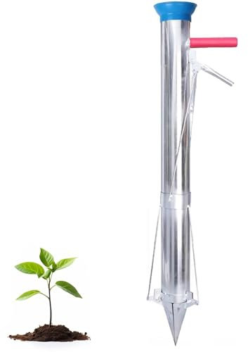 Fioriera per bulbi con manico lungo, strumento per piantare rapidamente con impugnatura morbida per trapiantare facilmente piantine in giardini, cortili, serre