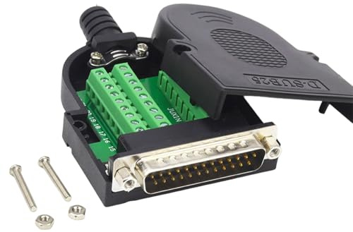 jebyltd DB25 D SUB 25 Pin Buchse Stecker Adapter Kupferkontakte Industrie RS232 Gelenkmodul Einfache Montage Kein Lötadapter