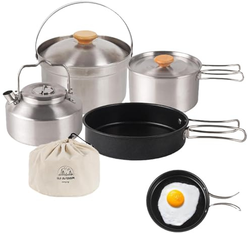 Juego De Sartenes para Acampar - Juego De Utensilios De Cocina para