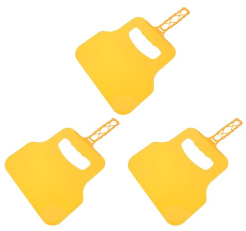 OSALADI Ventilatore per Barbecue Portatile in Plastica Giallo, Set 3 Pezzi, Ventilatore Manuale Leggero per Grigliate All’aperto e Utensile Multifunzione per Intensificare la Fiamma