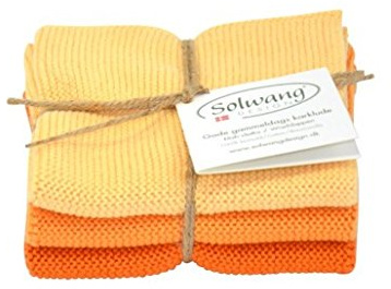 Solwang Putzlappen Gebranntes Orange Kombi gestrickt Wischlappen Baumwolle Wischtücher Edelstahl