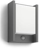 Philips myGarden Arbour LED Outdoor Wall Light with Motion Sensor [Anthracite] 1 x 6 W Integrated LED Light, For Garden and Patio Lighting