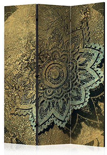 RAUMTEILER/PARAVENT B&D XXL - Mandala Ornament Oriental, 135x172 cm, modern | Mobiler Sichtschutz, sofort einsatzbereit, Holzrahmen, ideal fürs Wohnzimmer oder Büro, geruchsneutral, lichtbeständig