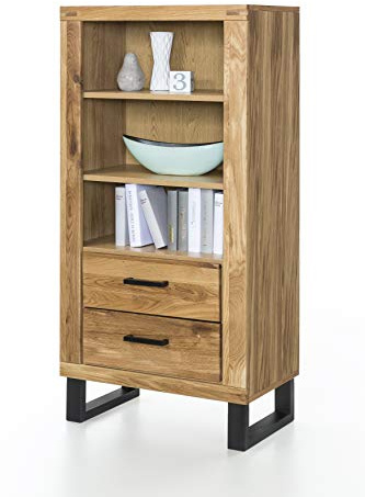 Tina Regal Highboard in Wildeiche geölt Teilmassiv Breite 66cm Höhe 140cm