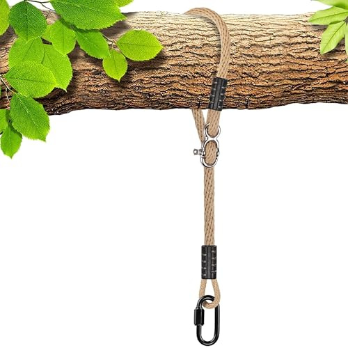 SELEWARE Schaukel Befestigung Seil Hängematte - Verstellbares Seil Baumschaukel mit Karabiner Hängesessel Aufhängung Hält 453KG Schaukelaufhängung Baum für Spielplatz Schaukeln Hängematte Yoga 150CM