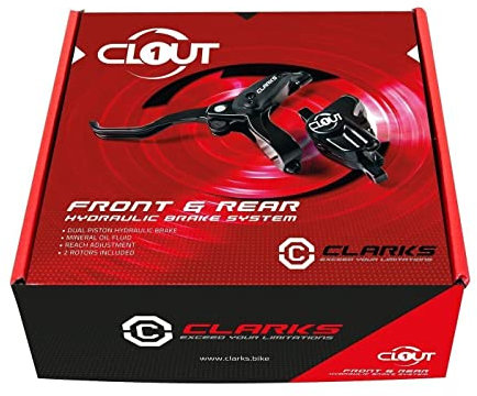 Clarks Clout1 MTB Hybrid Hydraulic Disc Brake Set Front & Rear 160/160mm