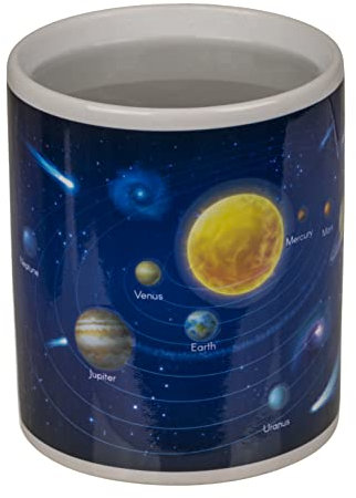 Taza de café XL, taza de café, taza de té, taza gigante para cocina, oficina, aprox. 300 ml, 13 x 11 cm, idea de regalo (taza de sistema solar)